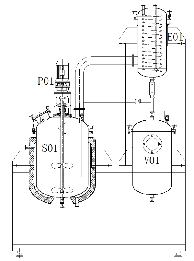 Structure diagram of stainless steel decarboxylation reactor
